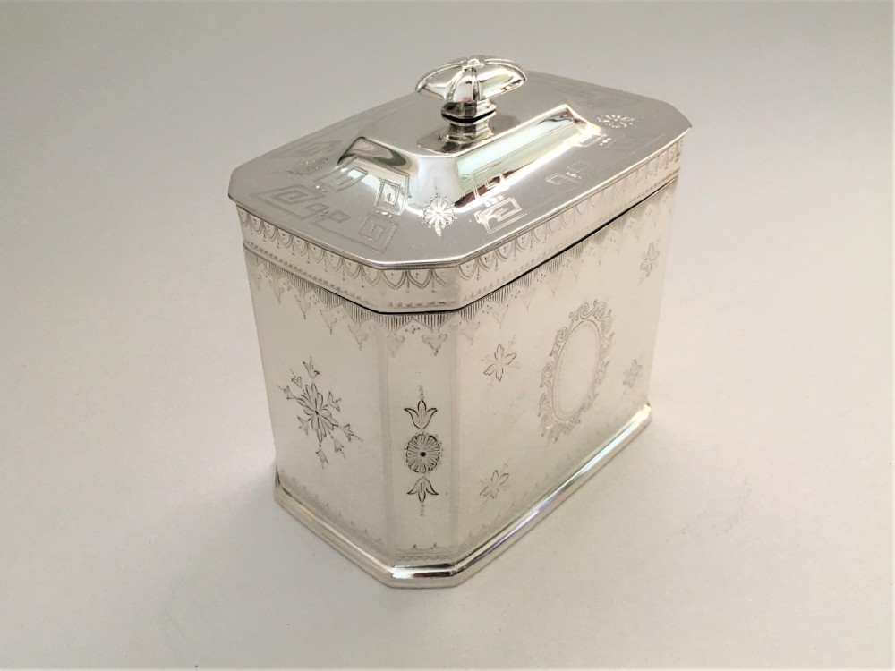 A large & handsome Victorian silver plated tea caddy