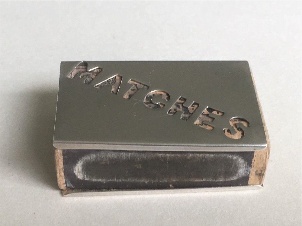 A collectable silver match box case View II