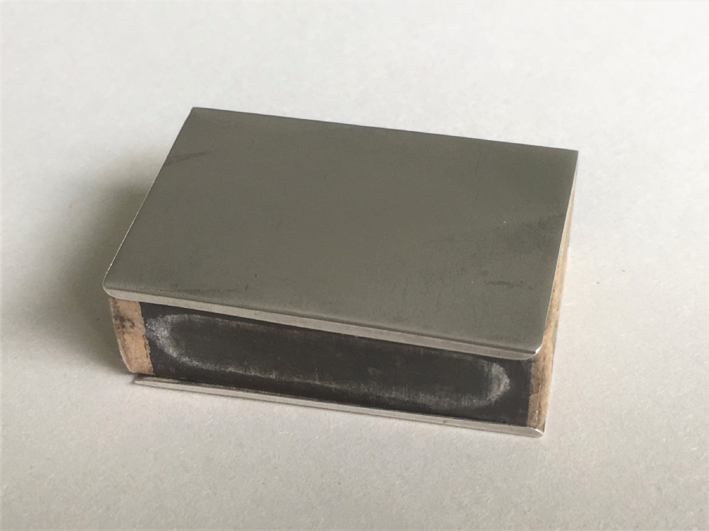 A collectable silver match box case View III