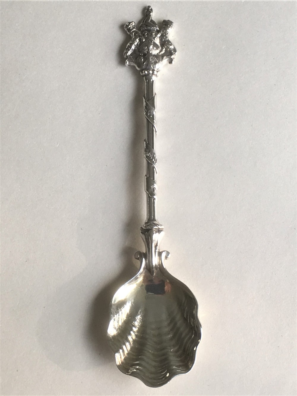 A superb cast silver 'Salters' commemoration spoon