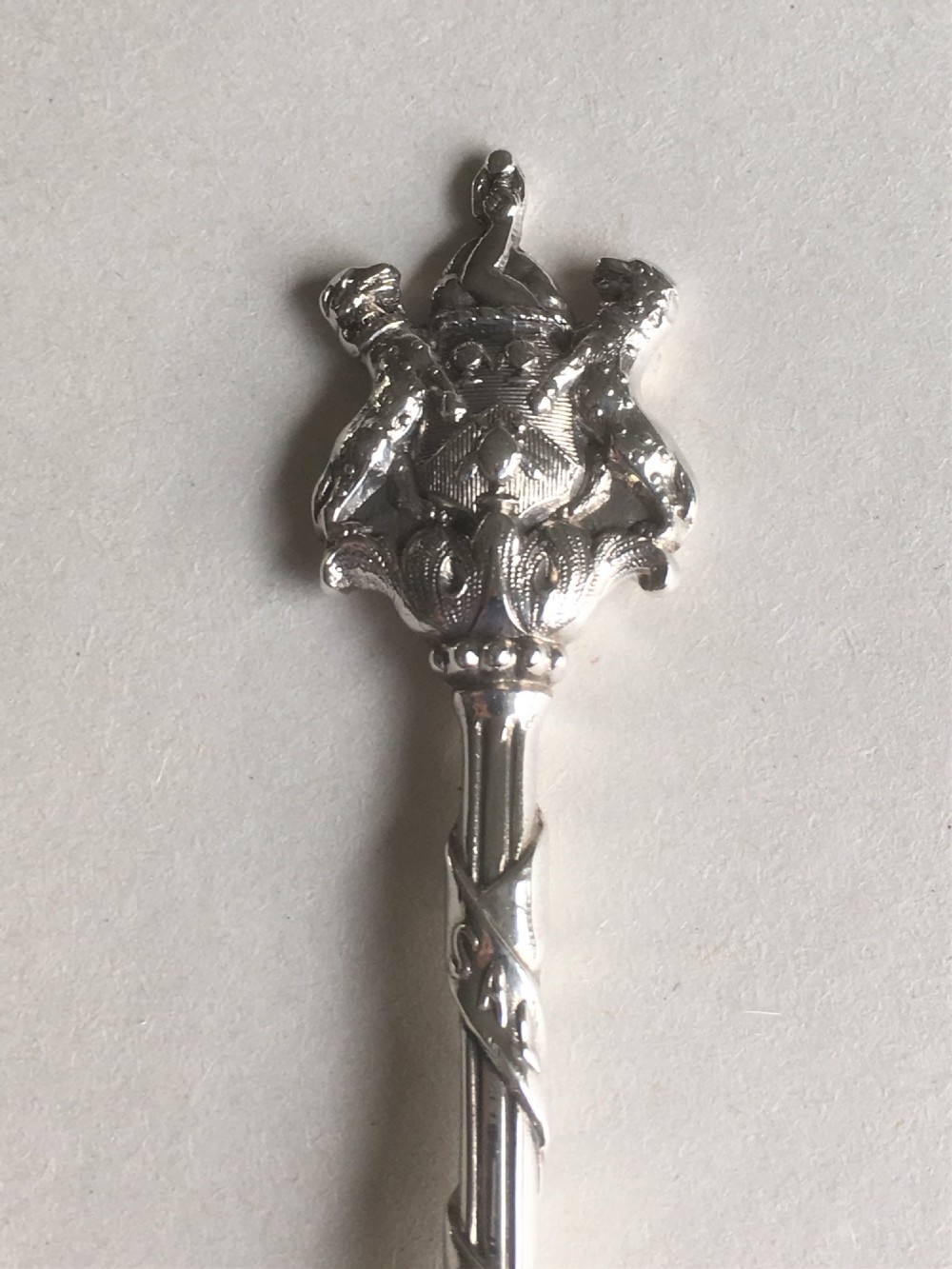 A superb cast silver 'Salters' commemoration spoon View II