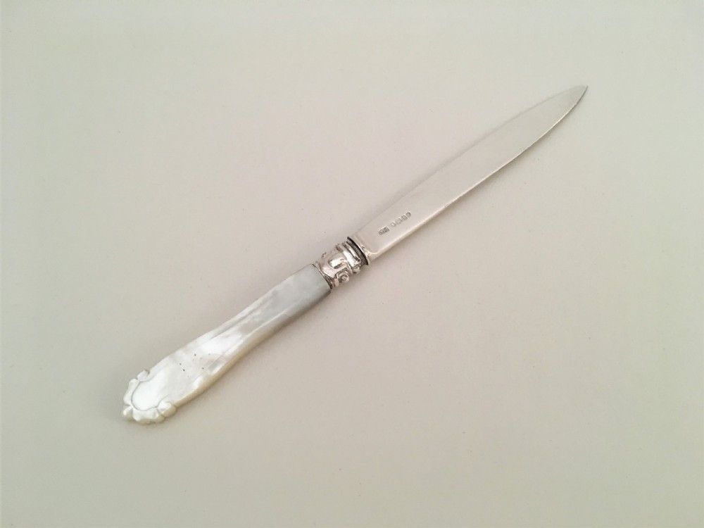 A Georgian silver & mother-of-pearl letter opener View V