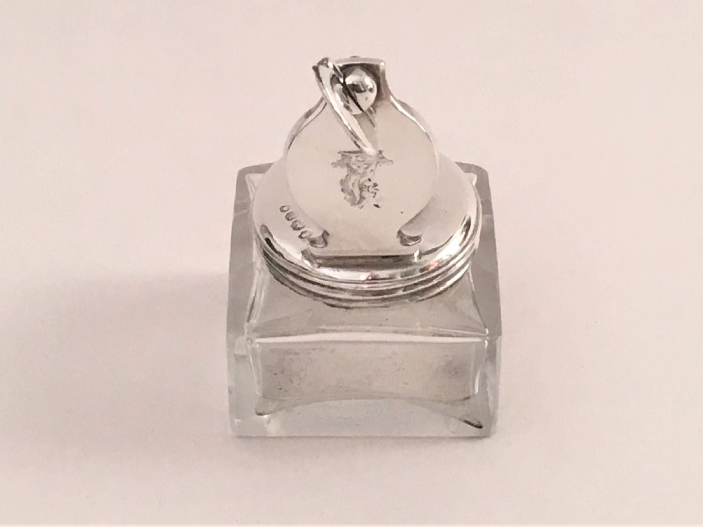 A Georgian silver mounted travelling inkwell View VI