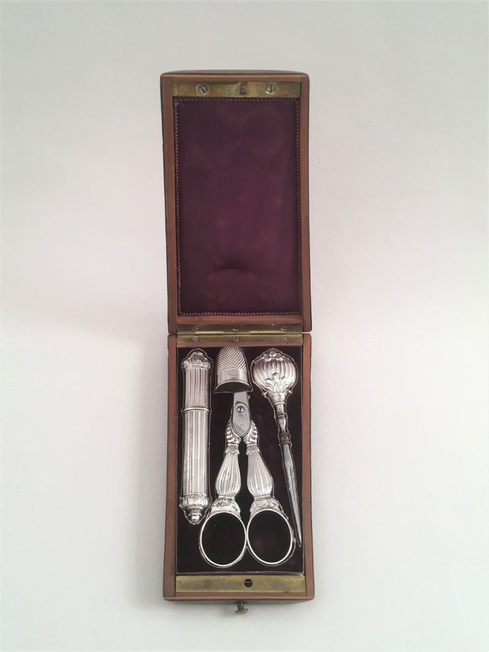 An exquisite French silver sewing necessaire