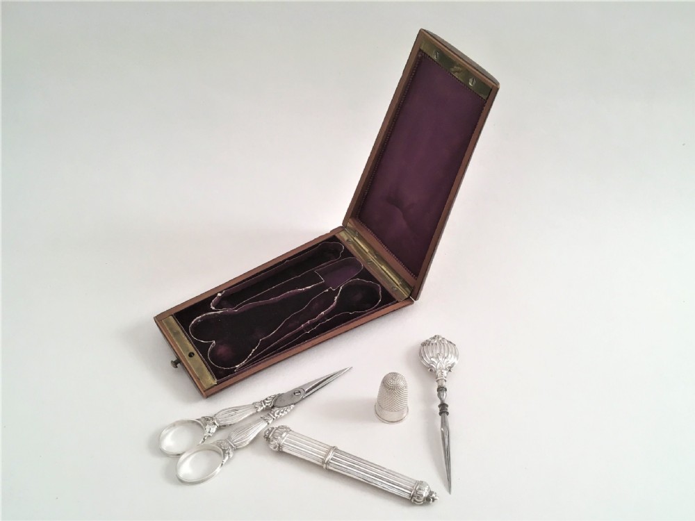An exquisite French silver sewing necessaire View VI