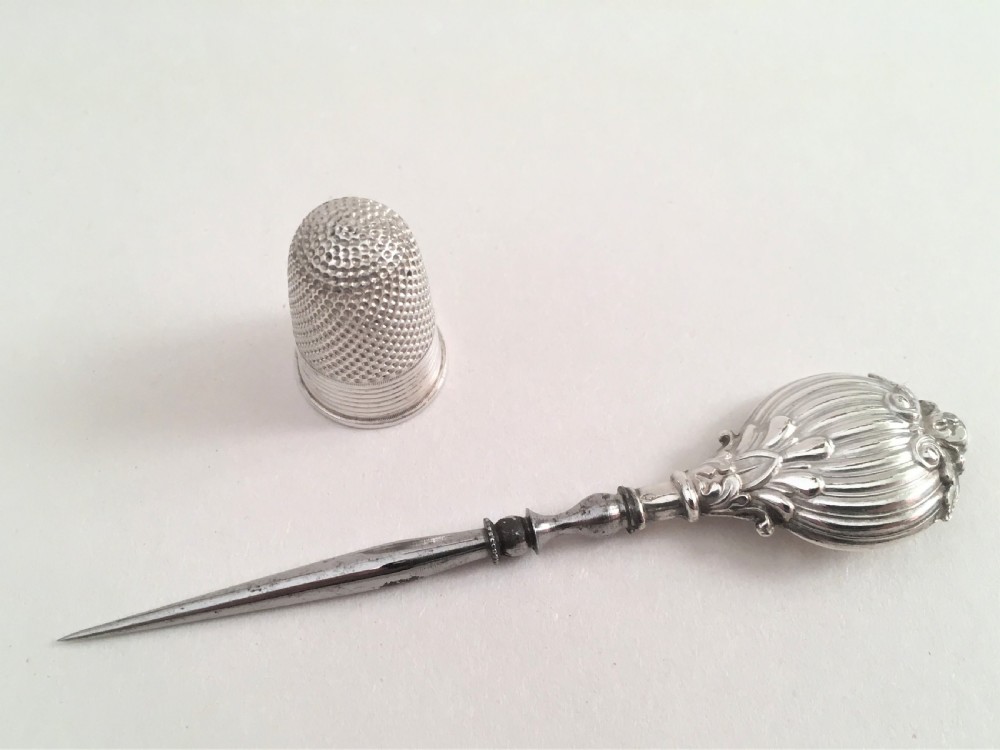 An exquisite French silver sewing necessaire View IX