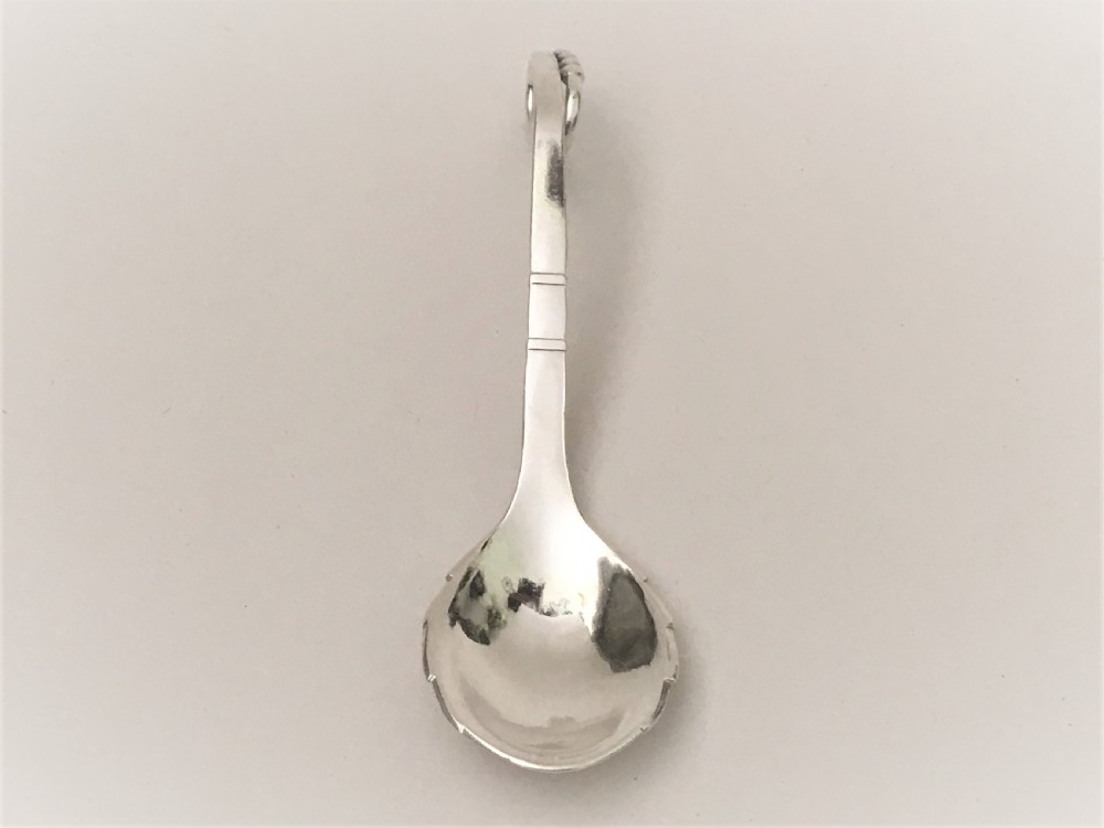 A superb Georg  Jensen silver preserve spoon View III