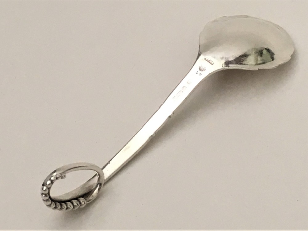 A superb Georg  Jensen silver preserve spoon View IV