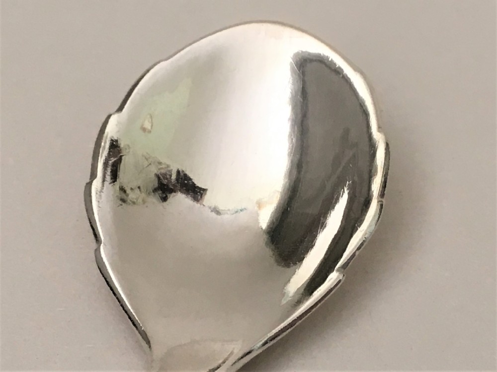 A superb Georg  Jensen silver preserve spoon View VI