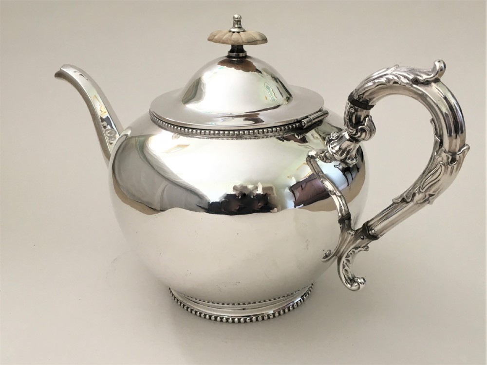 A handsome Victorian silver plated Family teapot