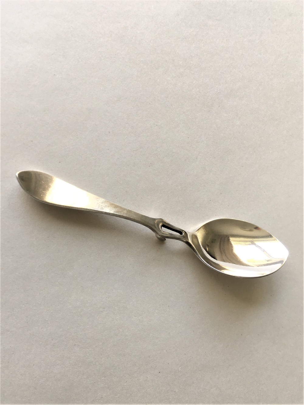 A desirable George V silver honey spoon View VI