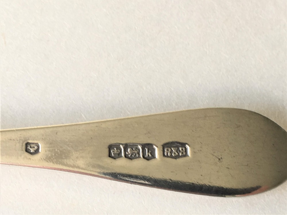 A desirable George V silver honey spoon View VIII
