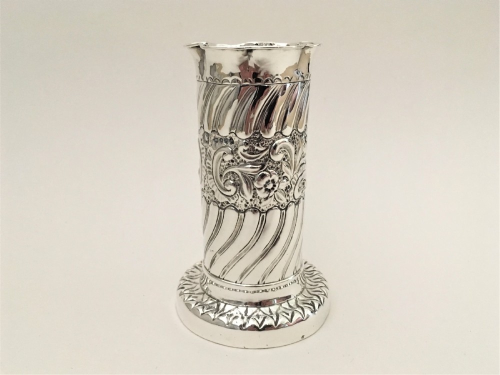 A lovely Victorian silver spill vase View II