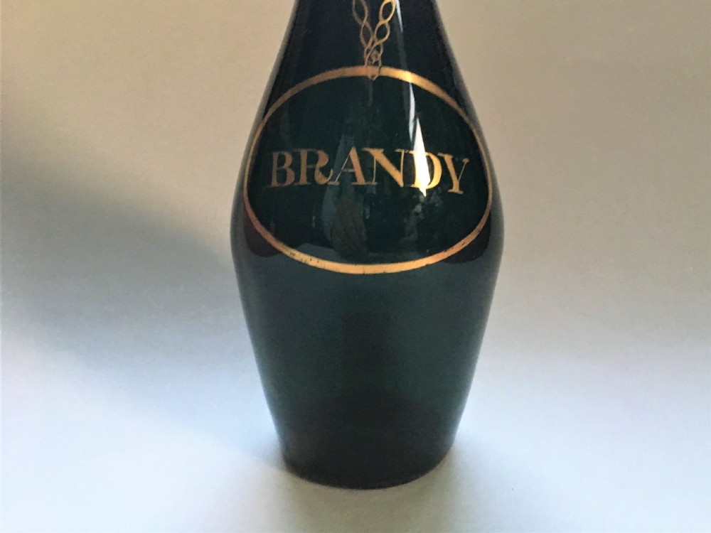 A rare Georgian Bristol Green Brandy decanter View IV