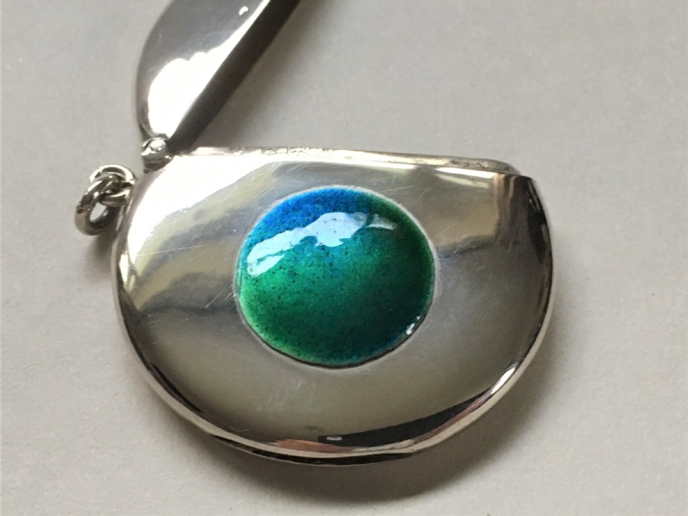 A superb silver & enamel round vesta View IV