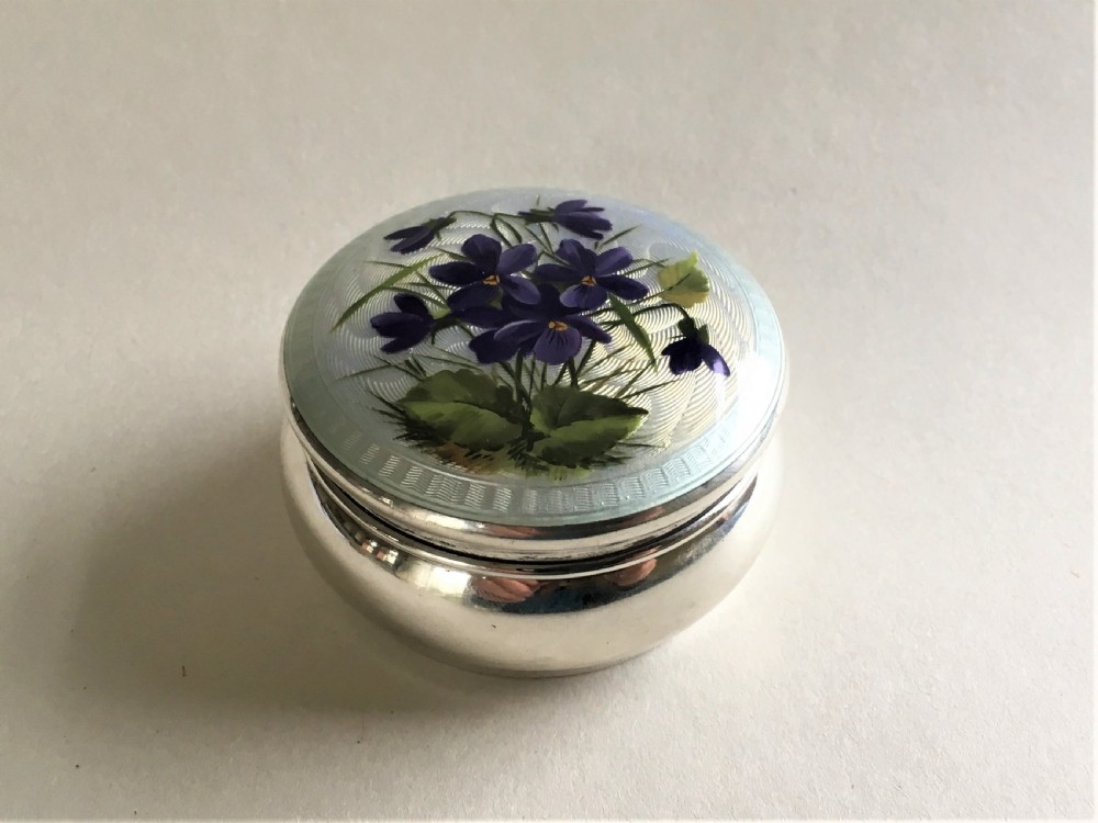 A fabulous silver and enamel trinket box
