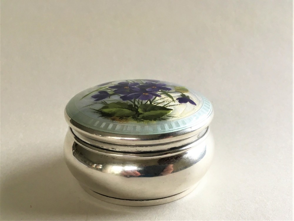 A fabulous silver and enamel trinket box View II