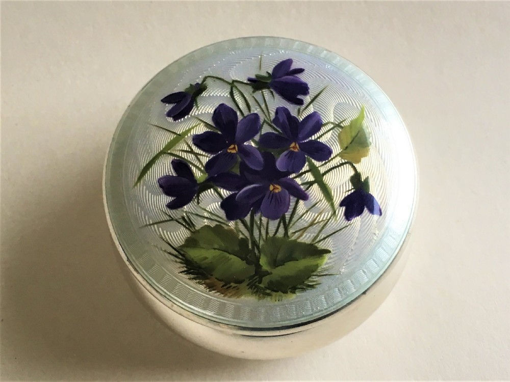 A fabulous silver and enamel trinket box View III