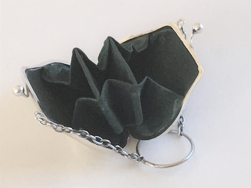 A diminutive Edwardian silver cocktail purse View V