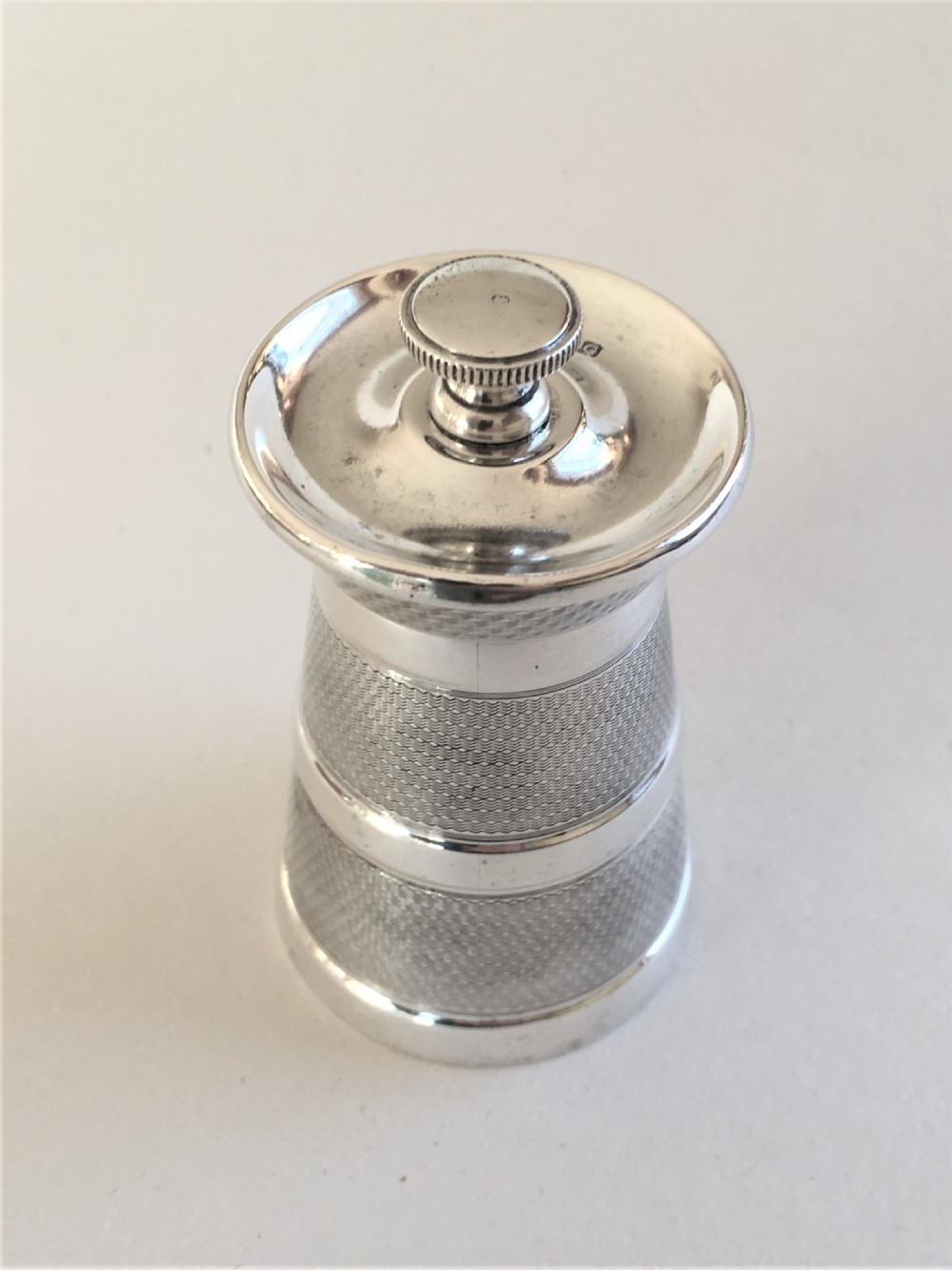 A handsome Art Deco silver pepper grinder View II