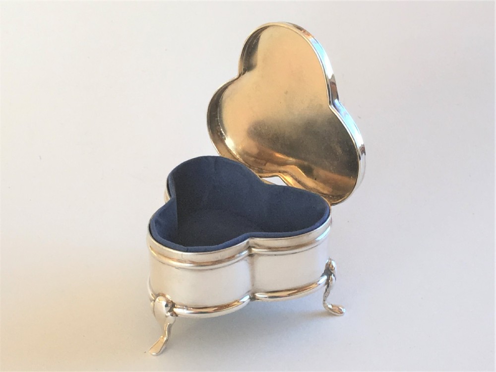 A delightful trefoil silver trinket box View IV