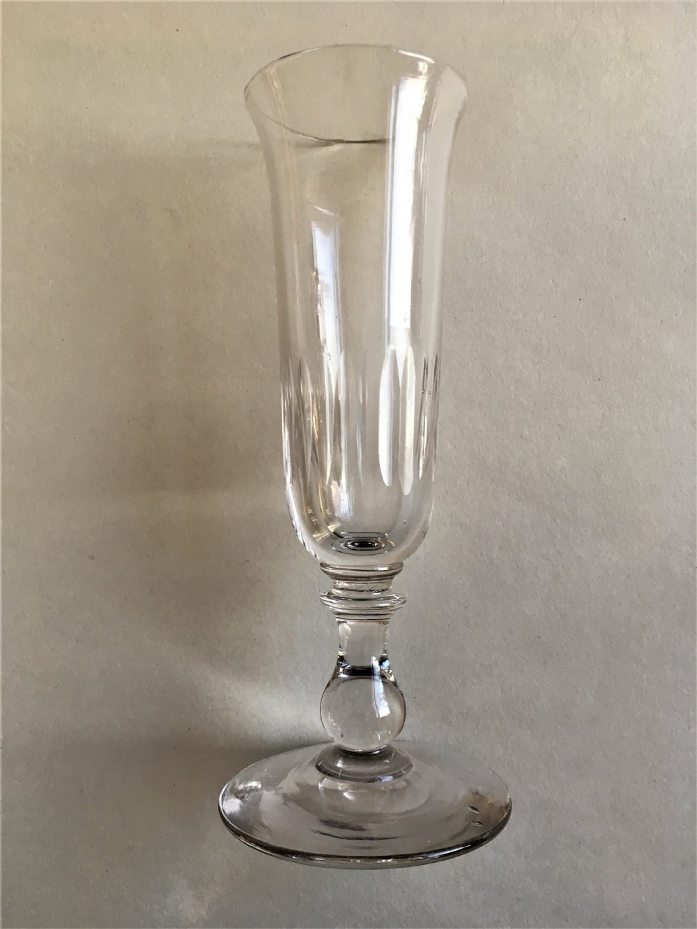 A harlequin set of 6 Victorian champagne flutes View VII