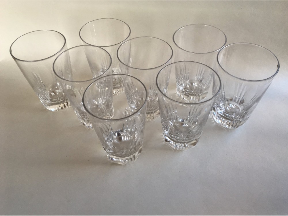 A handsome set of 8 Victorian cut water glasses View III