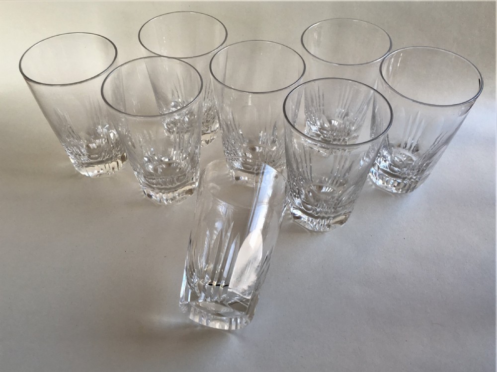 A handsome set of 8 Victorian cut water glasses View V