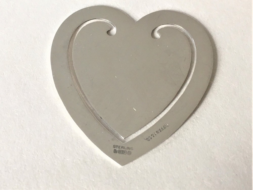A lovely Tiffany & Co silver heart bookmark View II