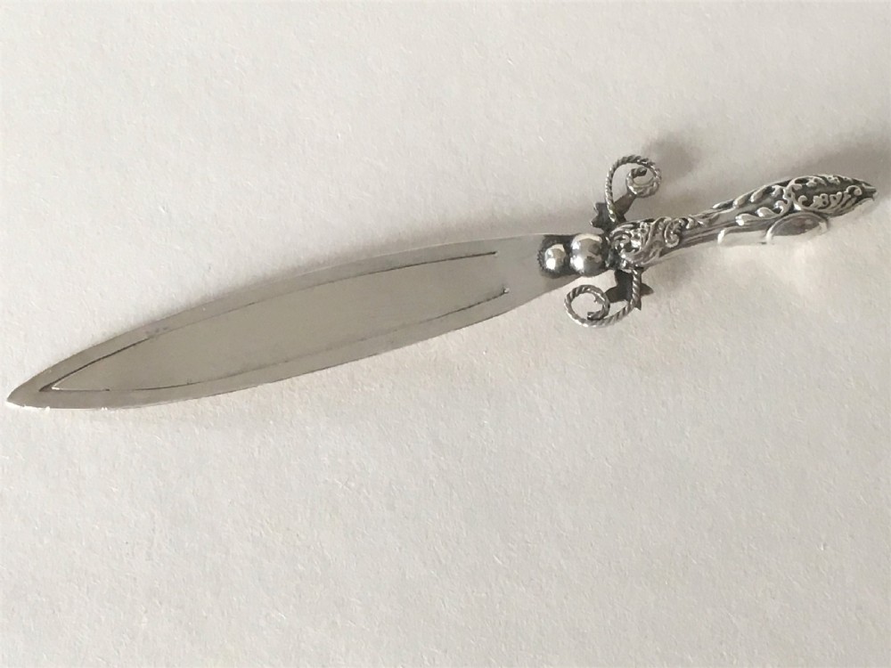 A Victorian silver novelty dagger bookmark View IV