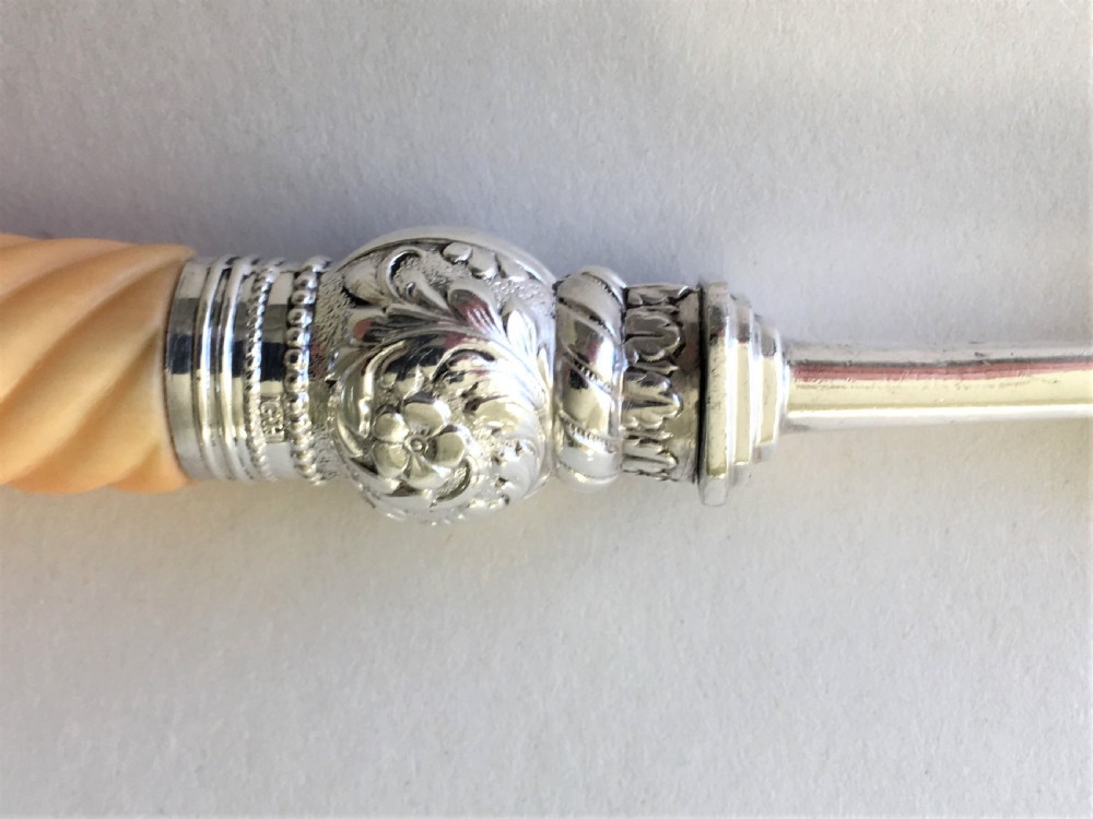 An imposing Victorian silver mounted serving fork View III
