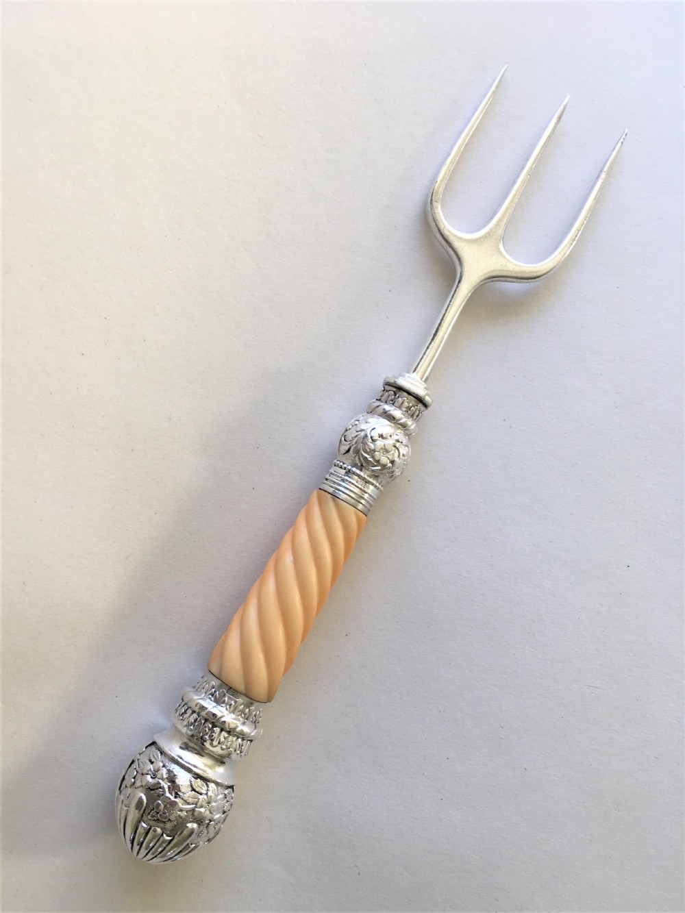 An imposing Victorian silver mounted serving fork View VI