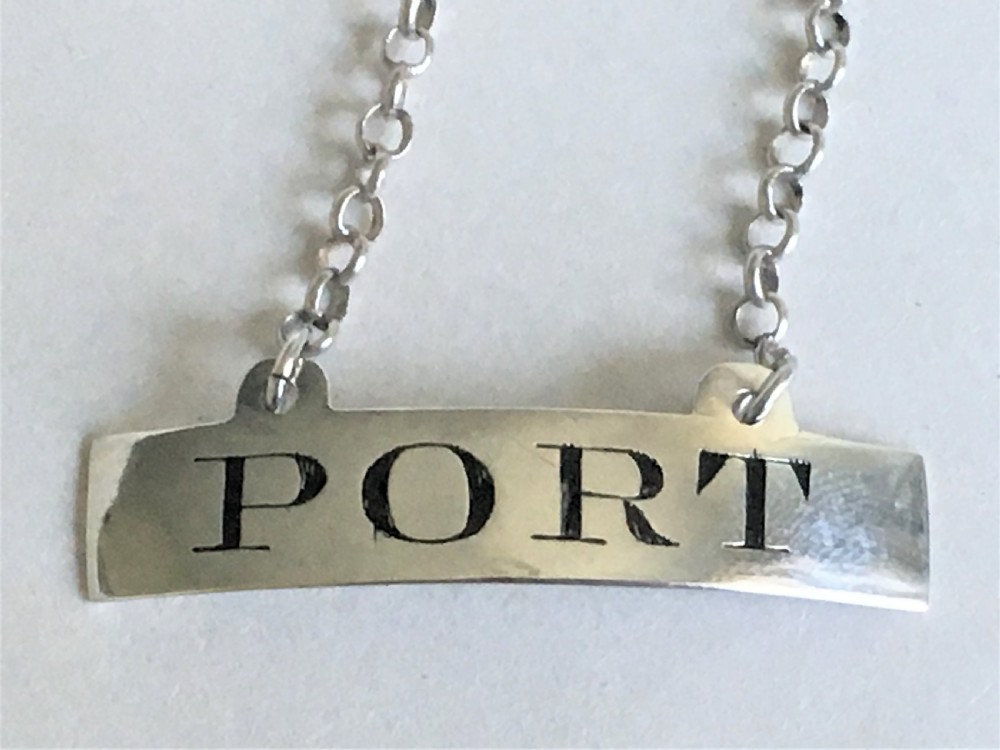 A handsome Georgian silver Port label View II