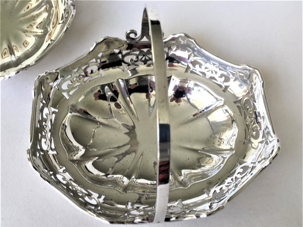 A charming pair of silver bonbon baskets View IV