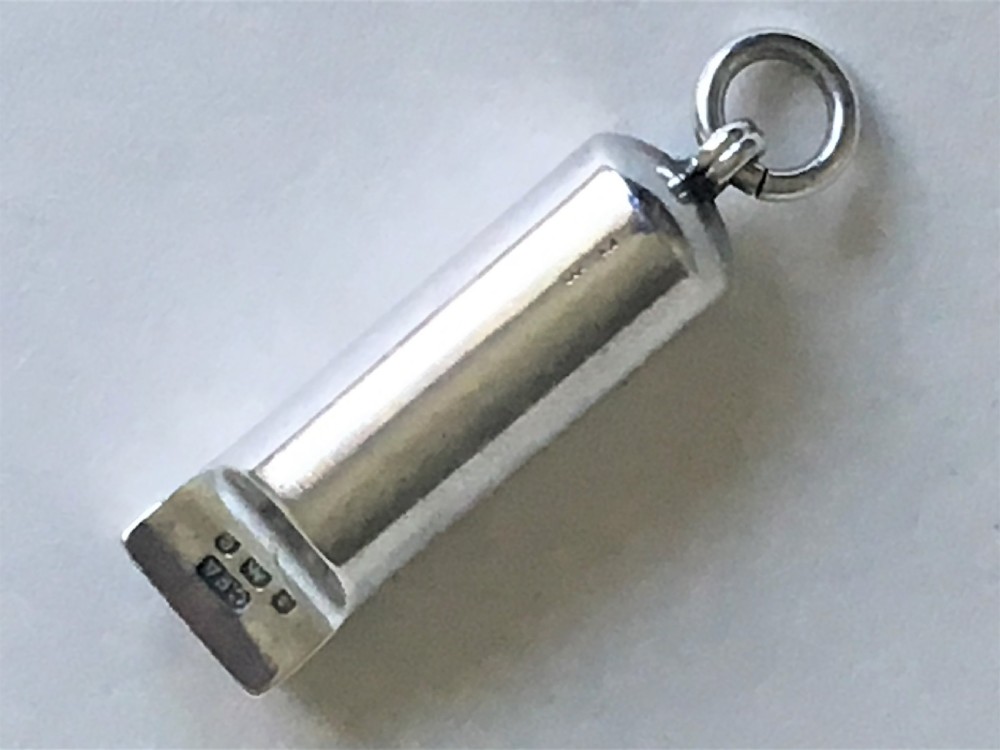 A large Edwardian silver dog whistle View III