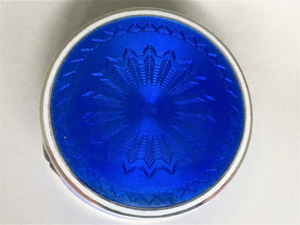 A fabulous silver & enamel dressing table box View III