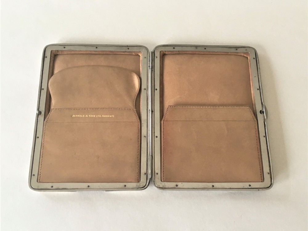 A superb Edwardian silver & crocodile wallet View V