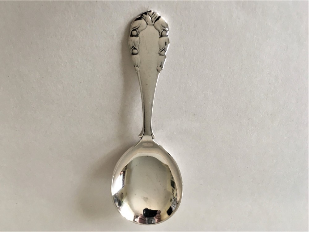 A superb Georg Jensen silver caddy spoon View II