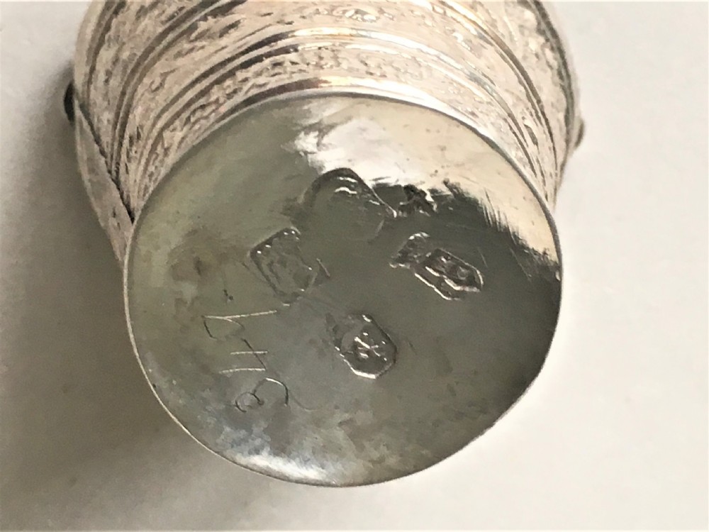 An extremely rare 18th Century miniature Dutch silver bucket View III