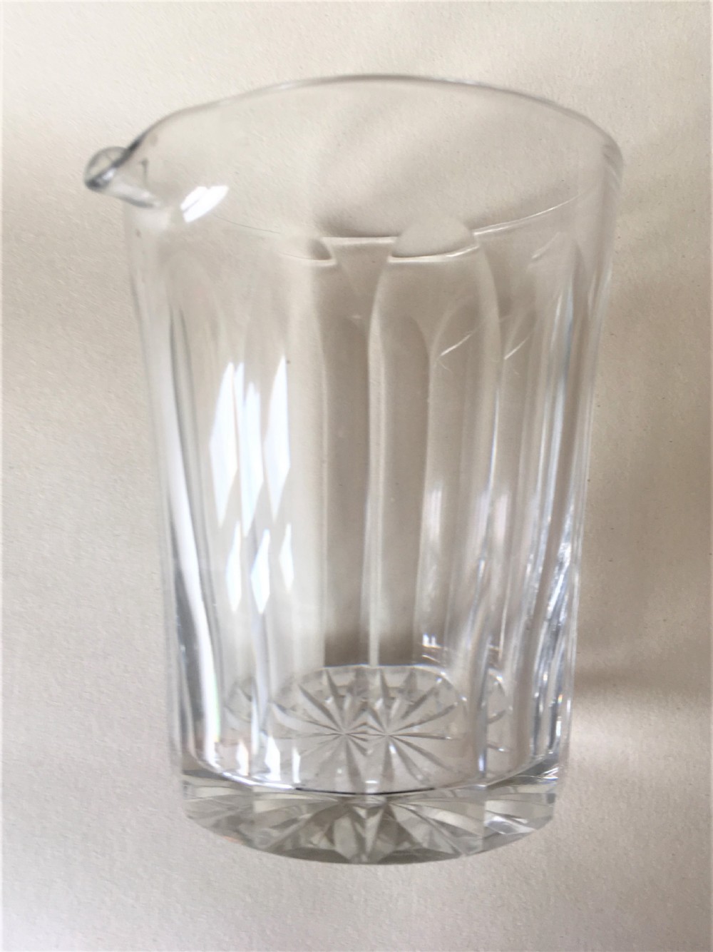 An unusual Victorian cut mixing glass View III