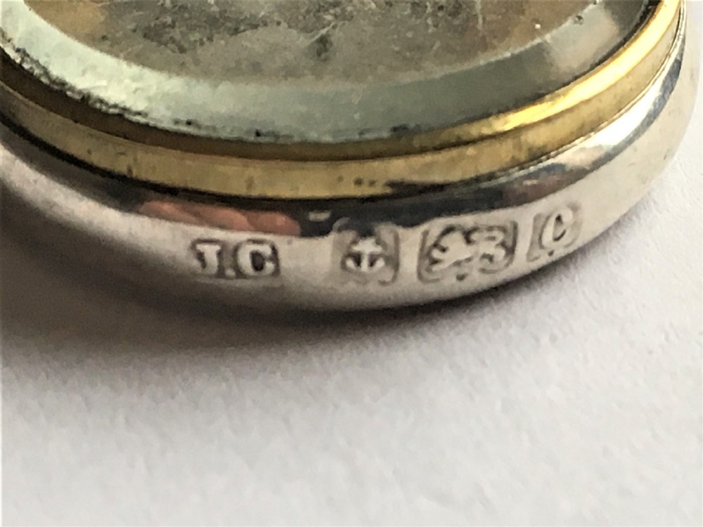A lovely Edwardian silver mounted fob compass View VI