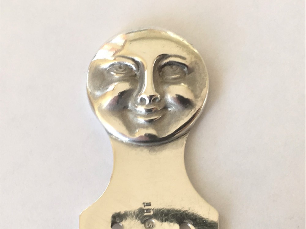 A rare Sampson Morden 'Man in the moon' silver bookmark View III