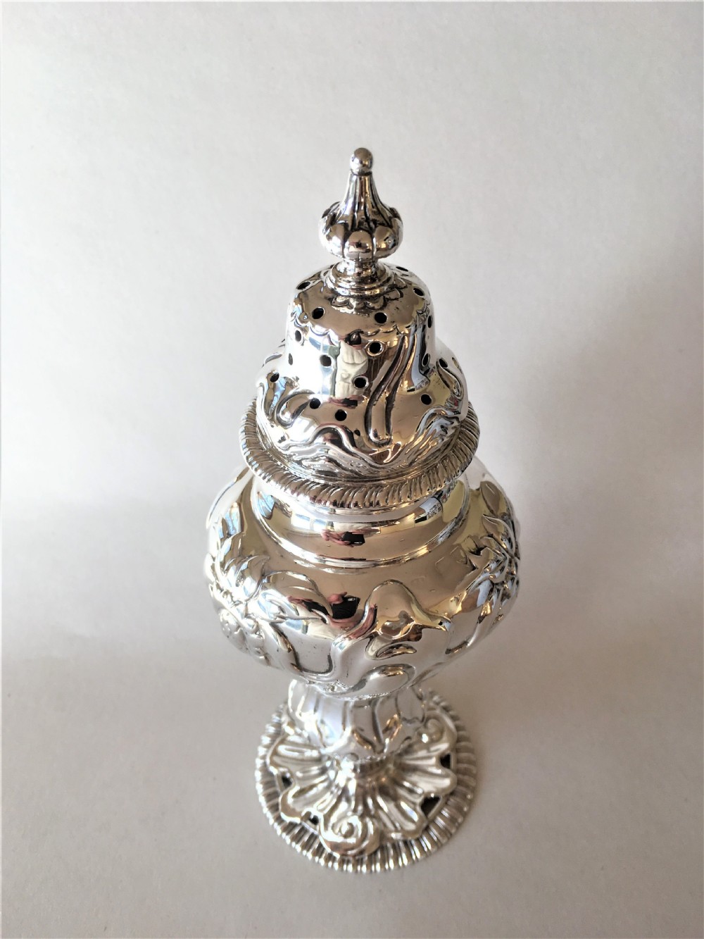 A fabulous Victorian silver sugar caster View II