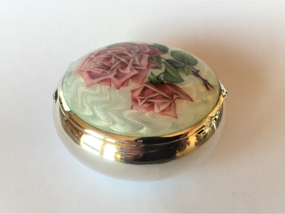 A fabulous Edwardian silver & guilloche enamel box