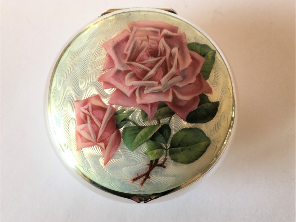 A fabulous Edwardian silver & guilloche enamel box View VII