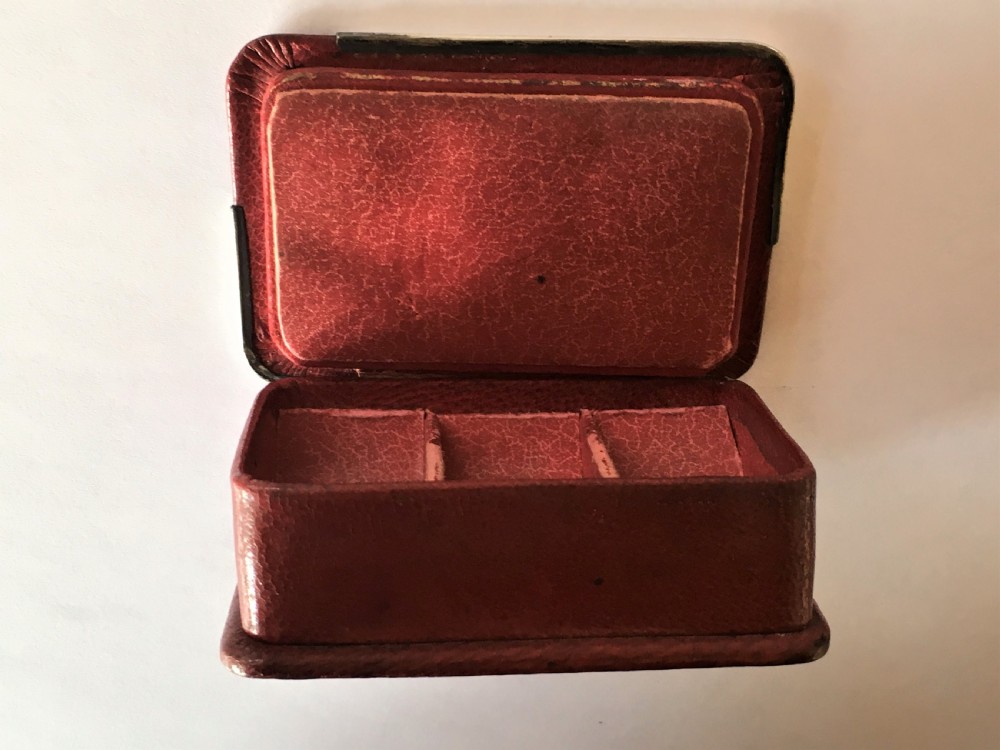 An Edwardian silver mounted triple stamp box View VI