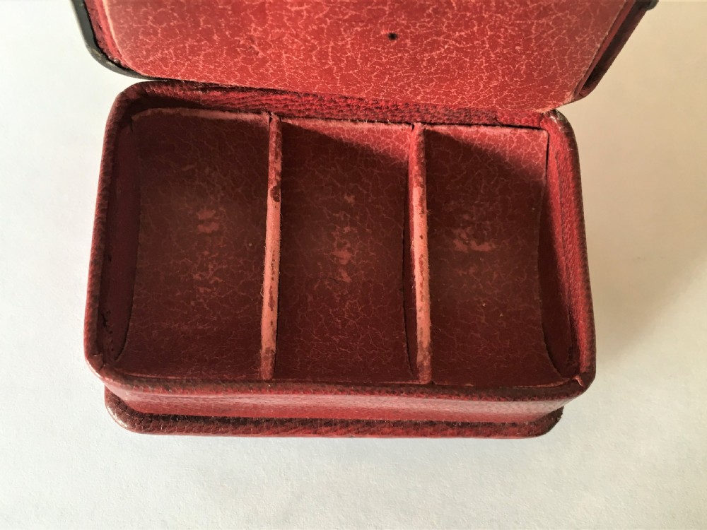 An Edwardian silver mounted triple stamp box View VII