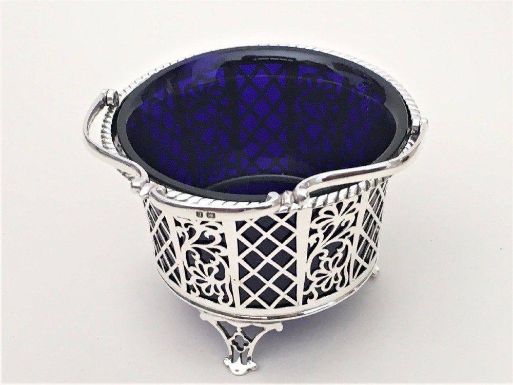 A gorgeous George V pierced silver basket View IV