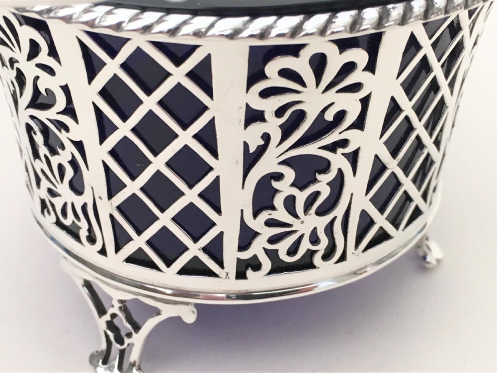 A gorgeous George V pierced silver basket View V