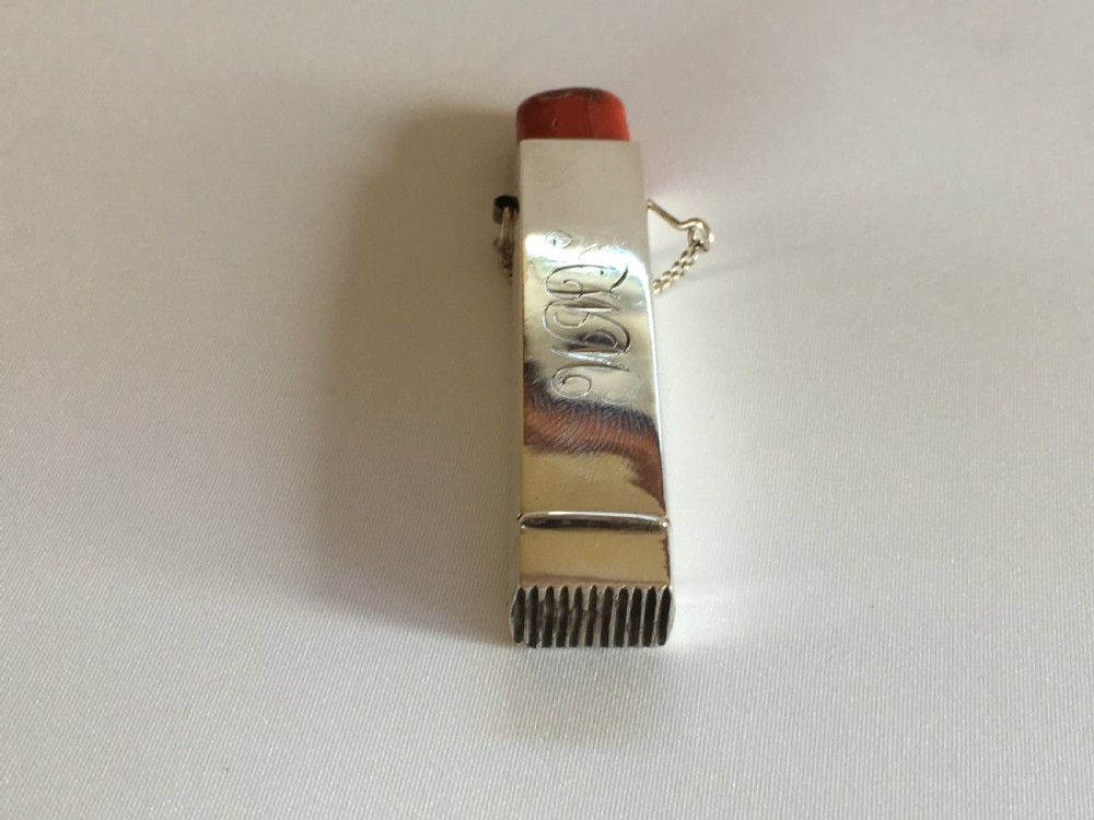 A rare Edwardian silver vesta/sealing wax combo View V